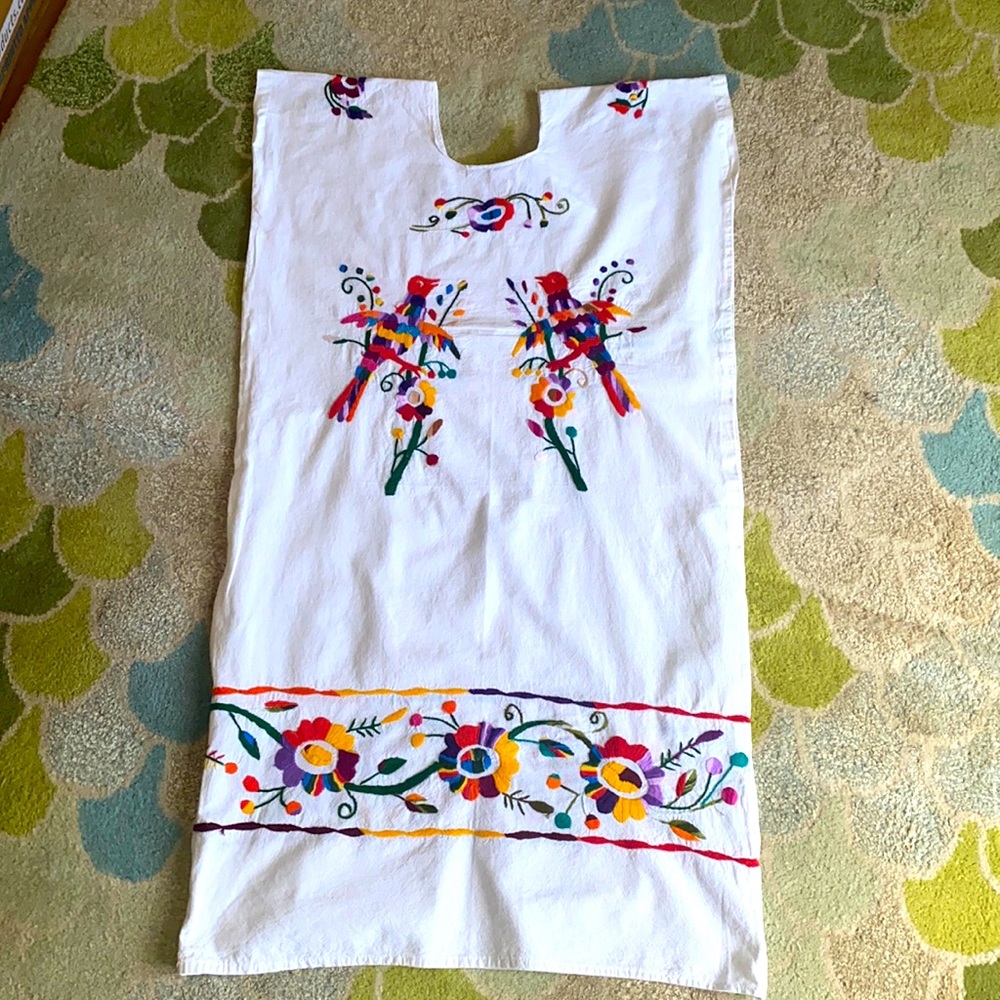 Vintage Authentic Mexican Embroidery Dress